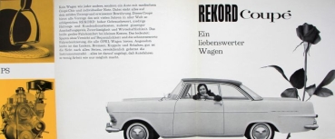 Opel Rekord 60 PS Modelprogram 1960 "Chic, flott, besonders" Carbrochure (8252)